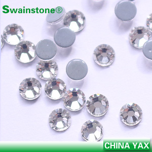 2.4 mm rhinestone chain with Light Siam AB Preciosa crystals in silver  setting x 40 cm 